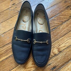 Loraine Navy Leather Loafers - GUC